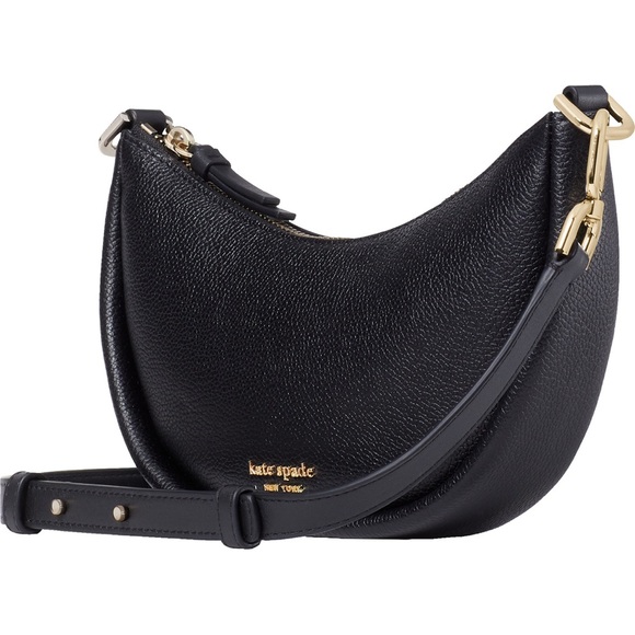 KATE SPADE NEW YORK Smile Small Crossbody Bag in Pebbled Leather Black - Picture 7 of 11